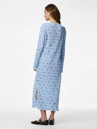 Pcflora Ls Midi Dress Jrs Noos